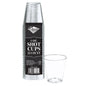 1 oz. Clear Plastic Round Shot Glasses - 50 Pack - Pro Linens