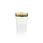 10 oz. Clear Black Gold Rim Plastic Cups 20 Pack - Royal - Pro Linens