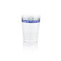 10 oz. Clear Blue Silver Rim Plastic Cups 20 Pack - Royal - Pro Linens