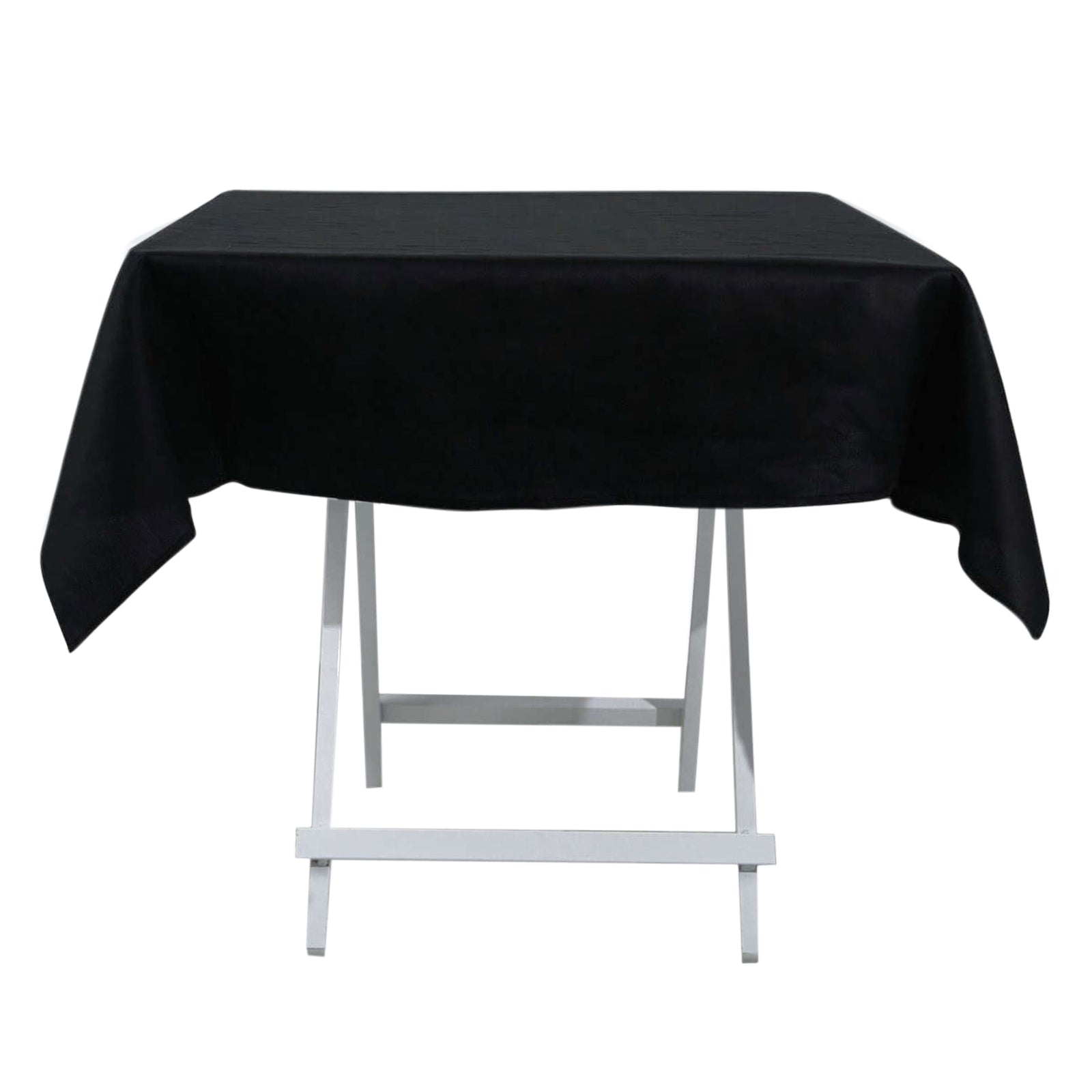 100% Cotton 54"x54" Square Tablecloth Black Linen - Soft & Breathable Fabric Table Cover Pro Linens