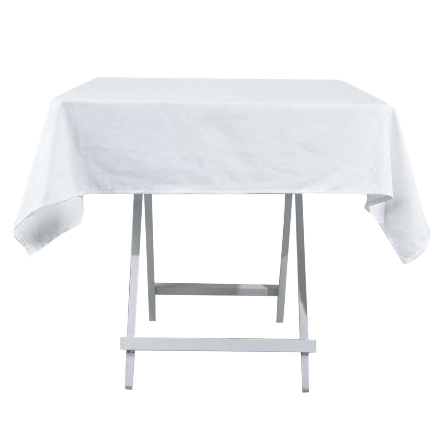 100% Cotton 54"x54" Square Tablecloth White Linen - Sophisticated, Soft & Breathable Fabric Table Cover Pro Linens