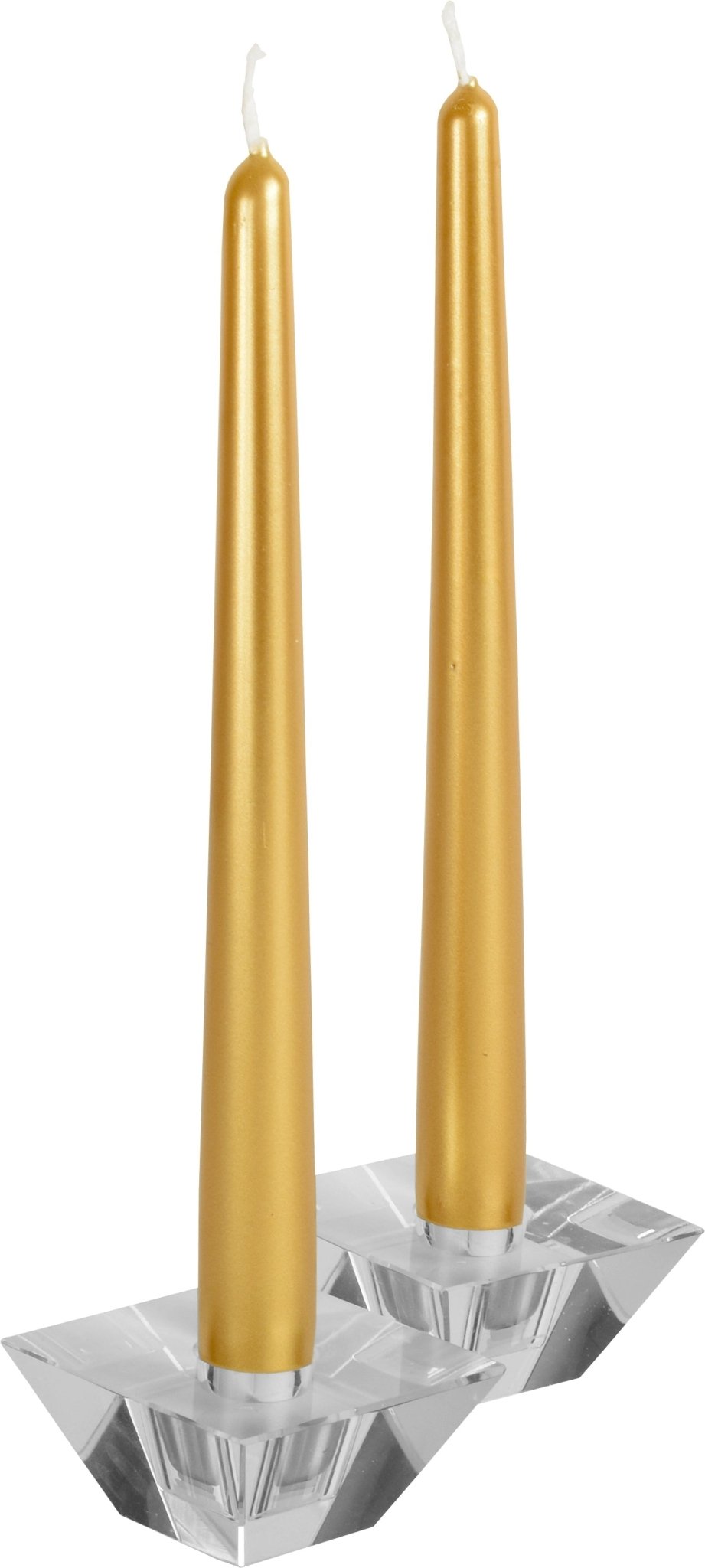 12 Inch Metallic Gold Taper Candles - Pro Linens