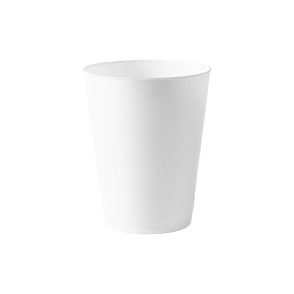 12 Oz White Hard Plastic Round Party Cups 10 Pack - Pro Linens