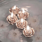 12 Pack 1" Rose Gold Mini Rose Flower Floating Candles Wedding Vase Fillers Pro Linens