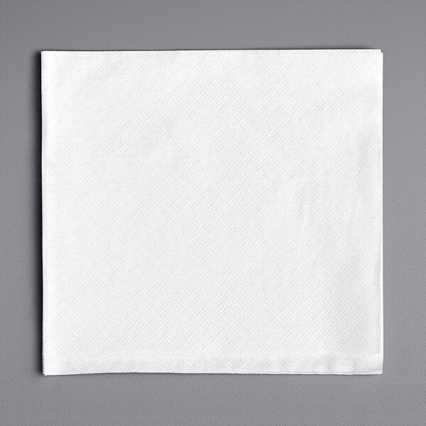 12" x 12" 1/4 Fold White Premium Luncheon Napkin - 500 Pack - Pro Linens