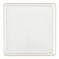 13 Inch Clear and Gold Square Chargers (4 Count) - Square Edge - Pro Linens