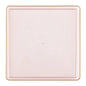 13 Inch Pink Transparent and Gold Square Chargers (4 Count) - Square Edge - Pro Linens