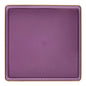 13 Inch Purple Transparent and Gold Square Chargers (4 Count) - Square Edge - Pro Linens