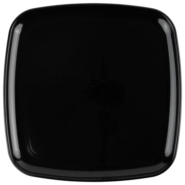 14 Inch Black Square Organic Serving Tray Dish - 2 Pack - Pro Linens