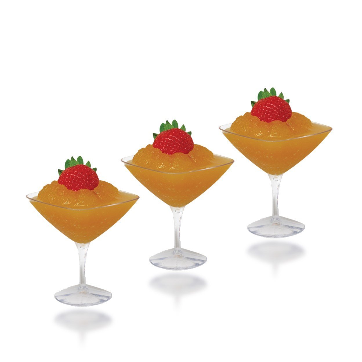 1.5 oz. Clear Plastic Mini Martini Cup - 10 Count - Pro Linens