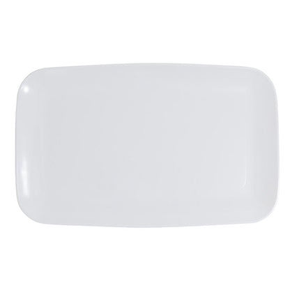 18" x 11" Organic White Rectangle Serving Dish - 2 Pack - Pro Linens