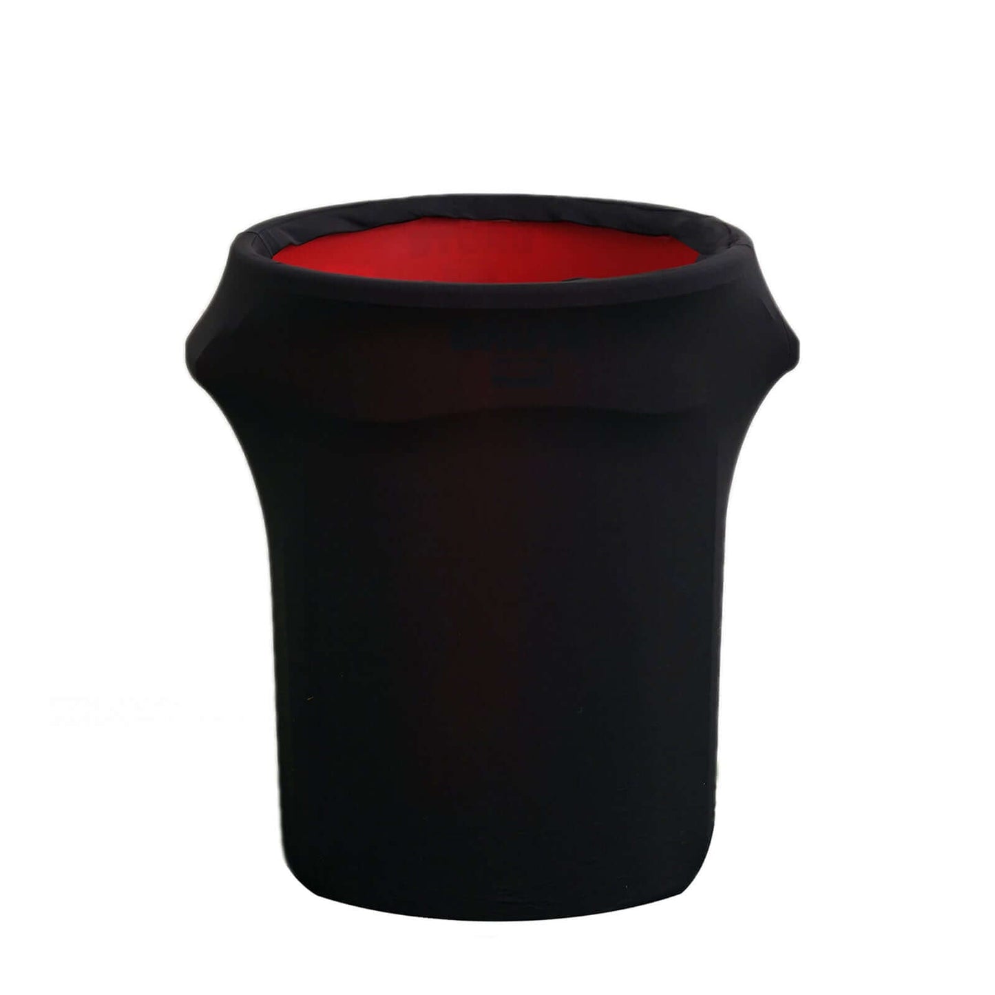 24-40 Gallons Black Stretch Spandex Round Trash Bin Container Cover Pro Linens