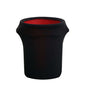 24-40 Gallons Black Stretch Spandex Round Trash Bin Container Cover Pro Linens