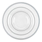 24 Pack Clear and Silver Rim Plastic Dinnerware Set (8 Guests) - Contrast - Pro Linens