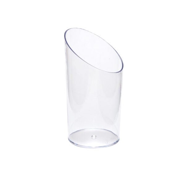 2.5 oz. Clear Plastic Angled Mini Cup - 10 Count - Pro Linens