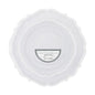 32 Count Clear and White Rim Plastic Dinnerware Set (16 Guests) - Contemporary - Pro Linens