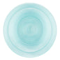 32 Pack Aqua Transparent Round Plastic Dinnerware Set (16 Guests) - Crystal Design - Pro Linens