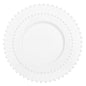 32 Pack White Round Plastic Dinnerware Set (16 Guests) - Beaded - Pro Linens