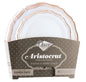 32 Piece Combo Pack Rose Gold and White Round Plastic Dinnerware Value Set (16 Servings) - Aristocrat - Pro Linens