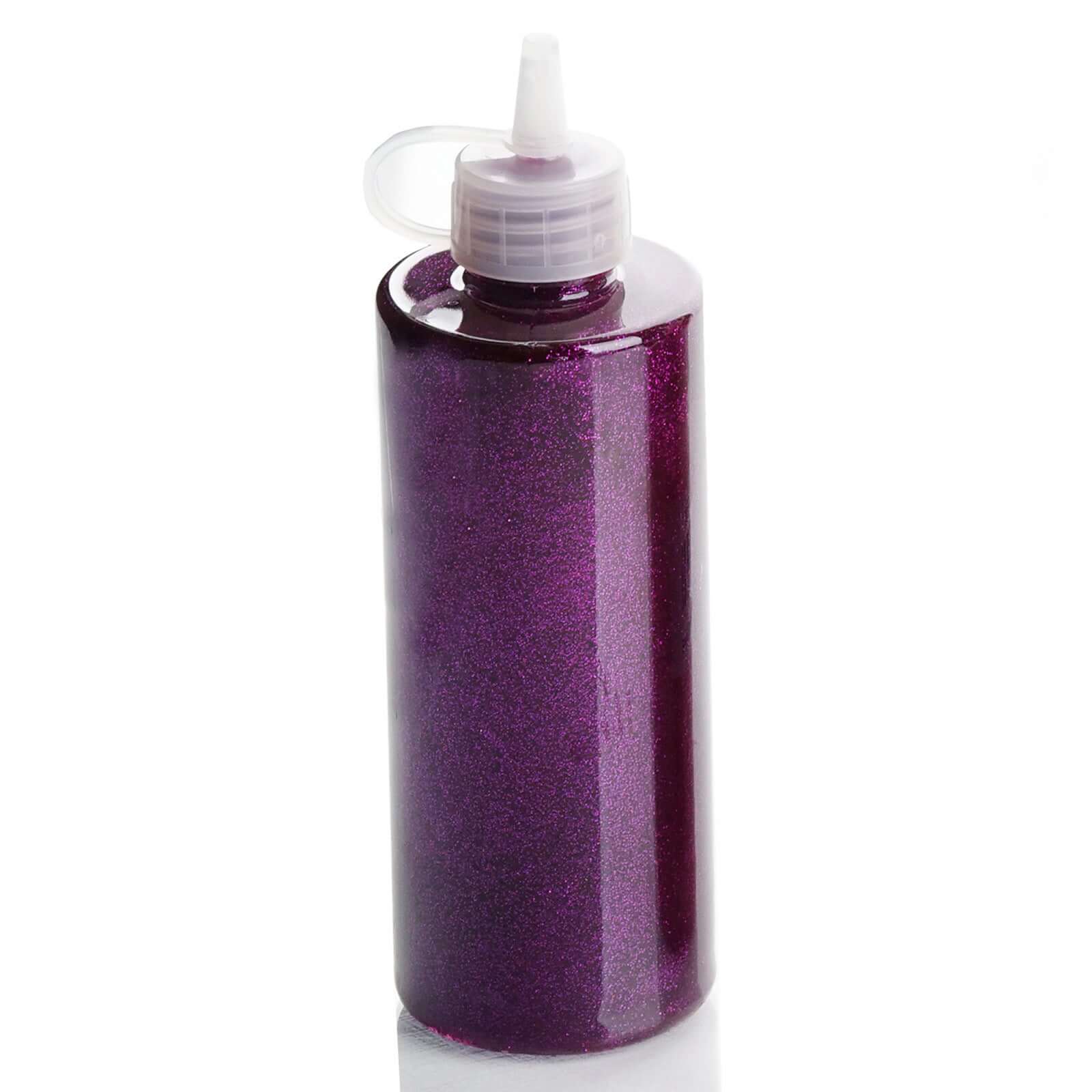 4 oz Metallic Purple Arts and Crafts Glitter Glue, DIY Sensory Bottle Pro Linens