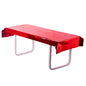 40"x90" Red Metallic Foil Rectangle Tablecloth, Disposable Table Cover - Pro Linens