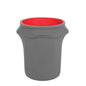 41-50 Gallons Charcoal Gray Stretch Spandex Round Trash Bin Container Cover Pro Linens