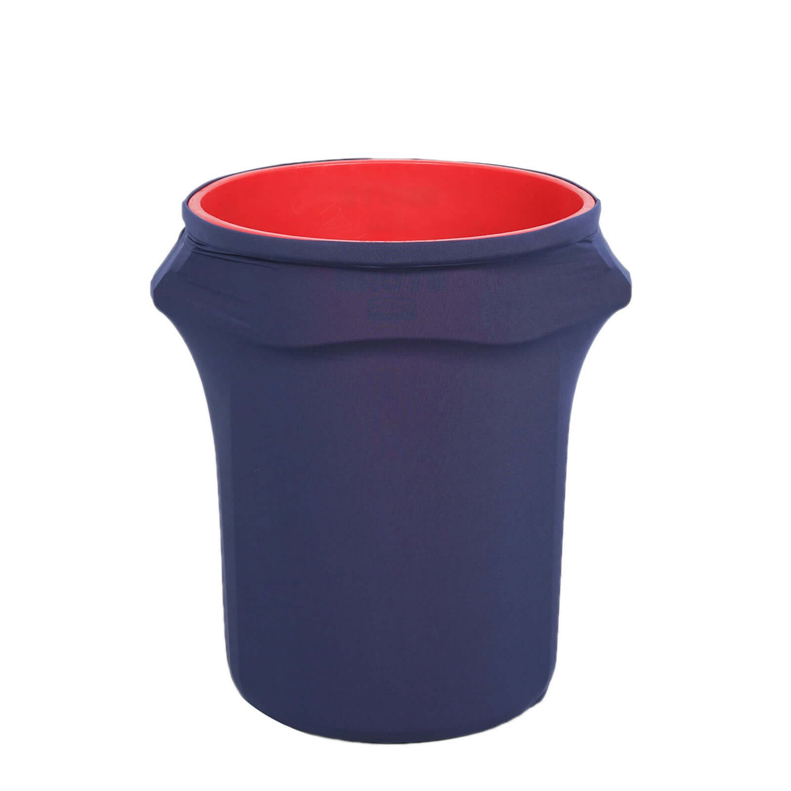 41-50 Gallons Navy Blue Stretch Spandex Round Trash Bin Container Cover Pro Linens