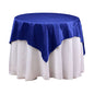 54"x54" Royal Blue Seamless Premium Velvet Square Table Overlay, Reusable Linen Pro Linens