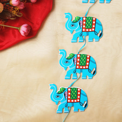 6 Ft Blue Elephant Garland Paper PRO Indian