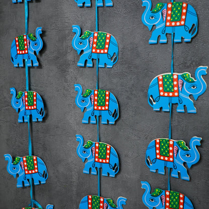 6 Ft Blue Elephant Garland Paper PRO Indian