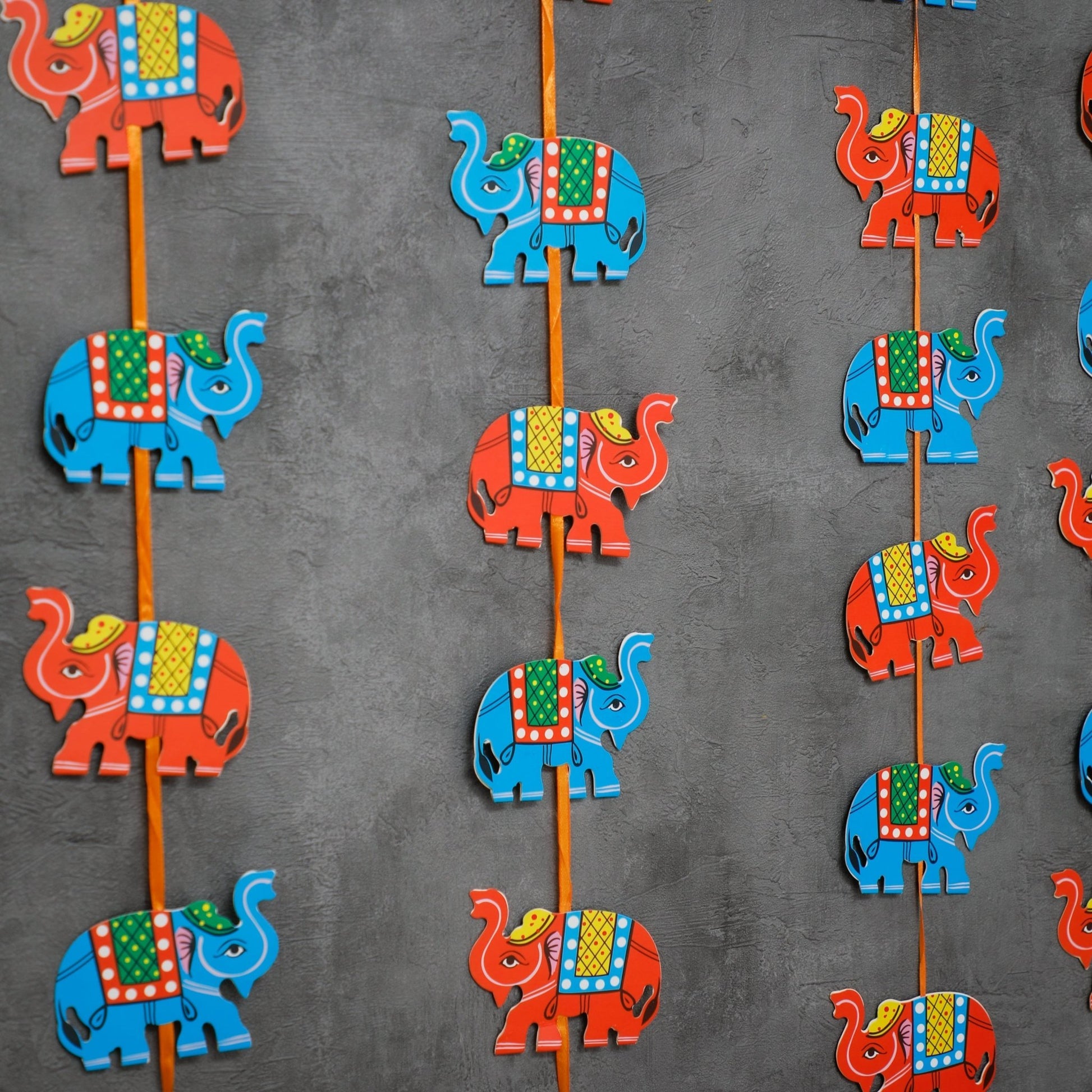 6 Ft Dual Color Elephant Garland Paper PRO Indian