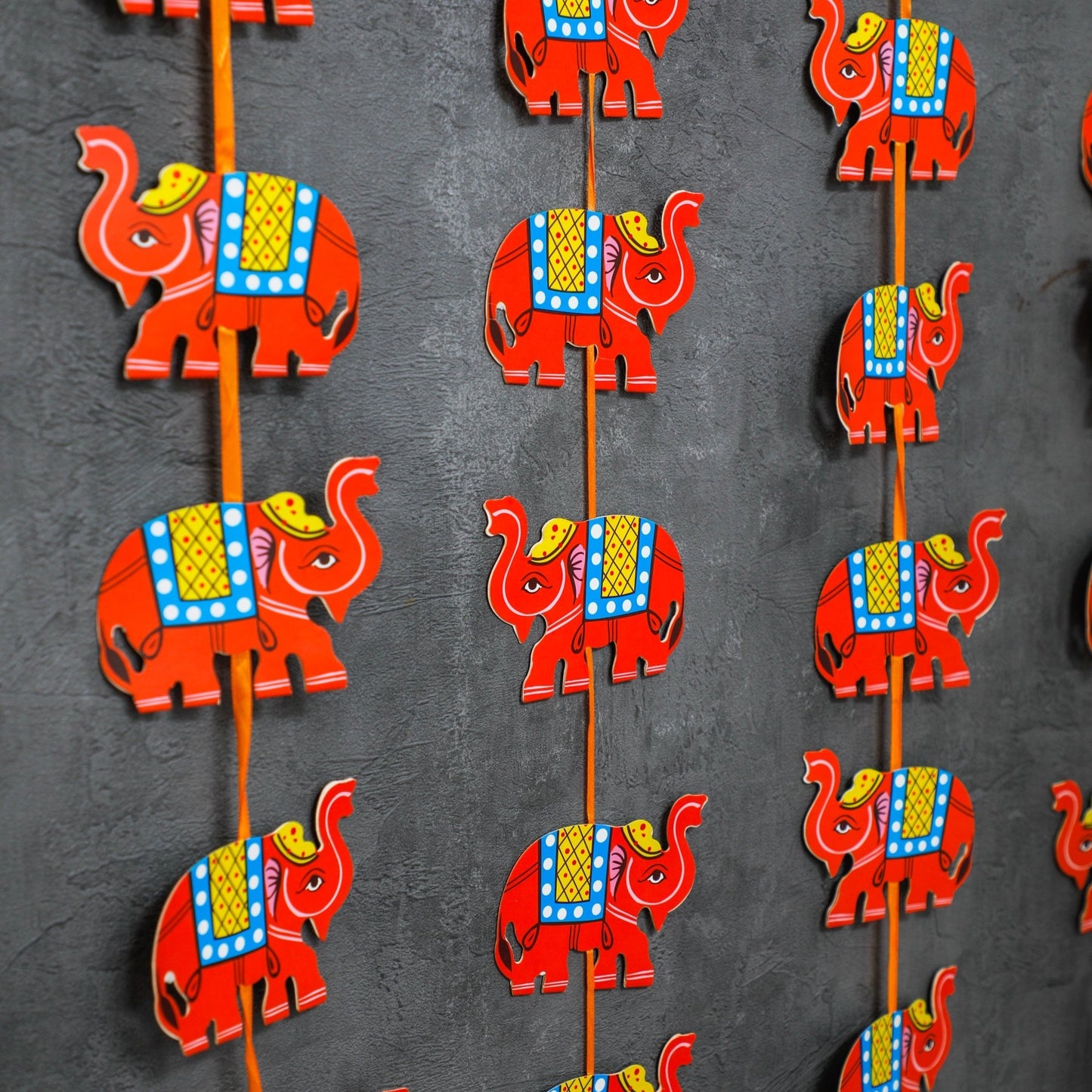 6 Ft Orange Elephant Garland Paper PRO Indian