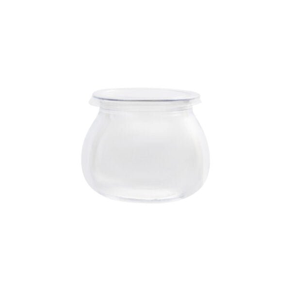 6 oz. Clear Plastic Mousse Cups with Lids - 8 Count - Pro Linens