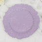 6 Pack 13" Lavender Lilac Round Reef Acrylic Plastic Charger Plates, Dinner Charger Plates Pro Linens