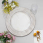 6 Pack 13" White Boho Lace Embossed Acrylic Plastic Charger Plates Pro Linens