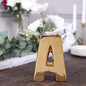 6" Shiny Gold Plated Ceramic Letter "A" Sculpture Bud Vase, Flower Planter Pot Table Centerpiece Pro Linens