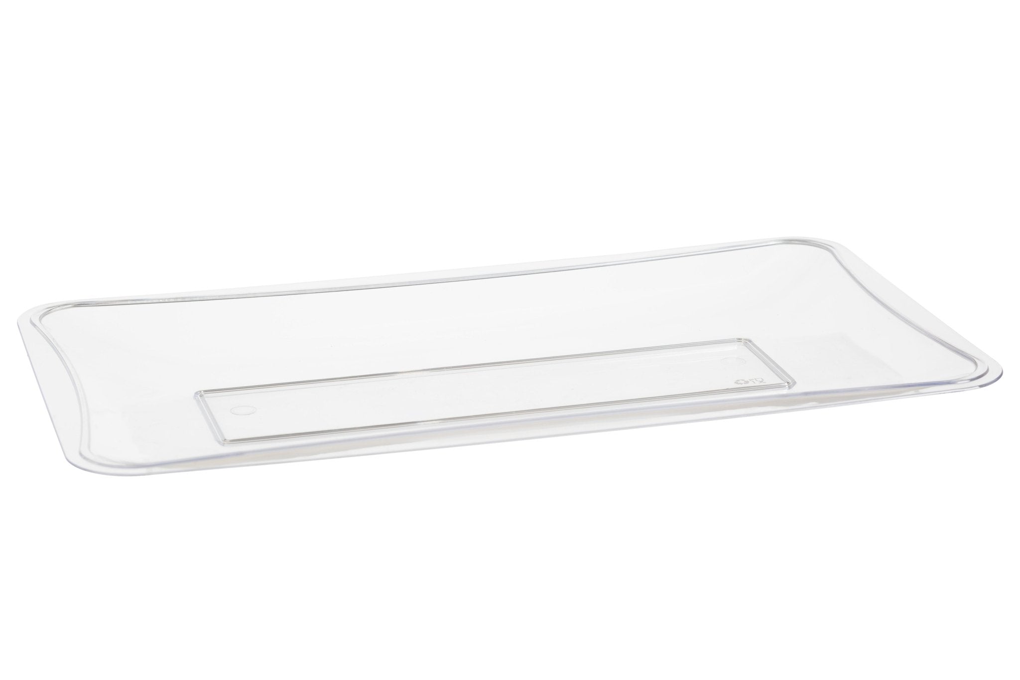 6 x 13.7 Inch Rectangle Clear Plastic Serving Tray - Pro Linens