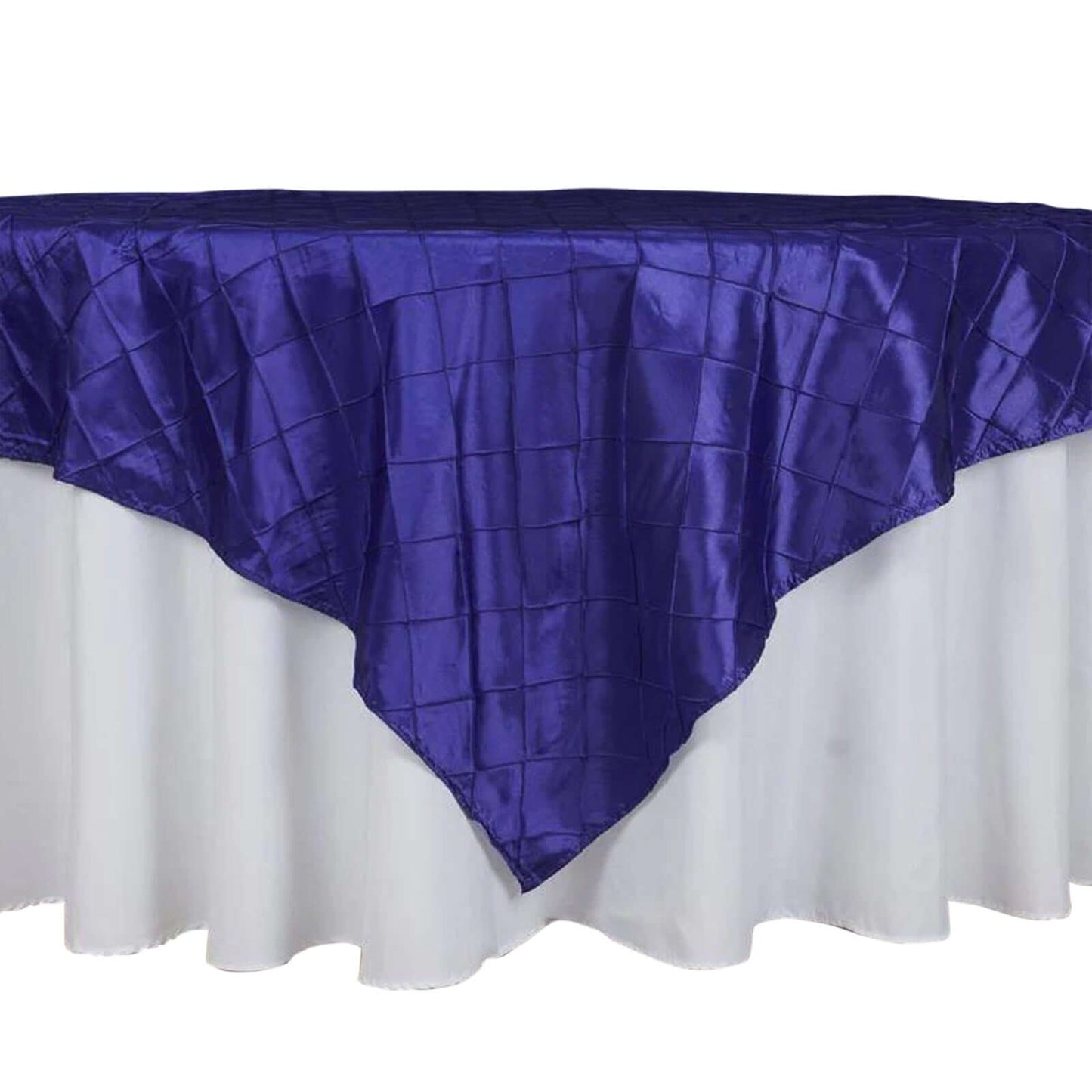 60"x60" Purple Pintuck Square Table Overlay - Clearance SALE Pro Linens