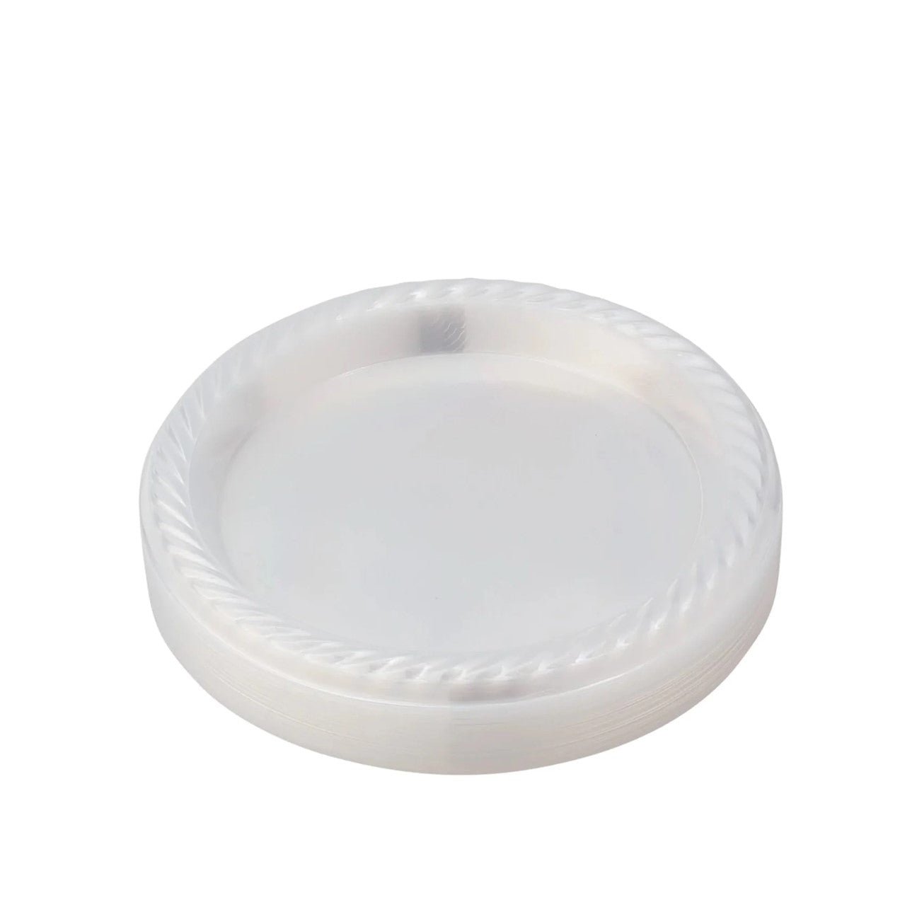 7 Inch Clear Round Plastic Salad Plate 40 Pack - Classico - Pro Linens