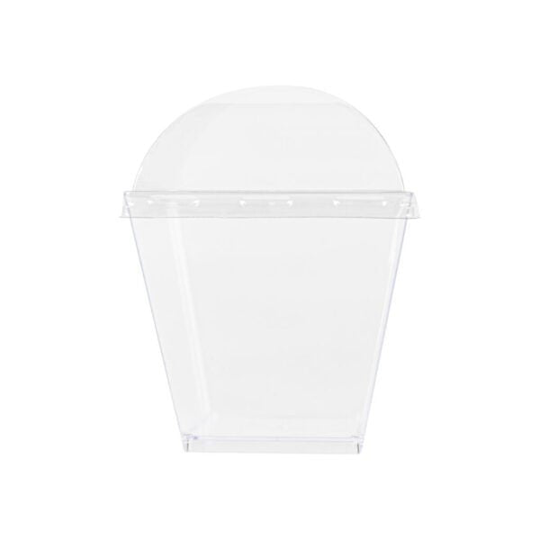 7 oz. Clear Square Cups With Lids - 10 Count - Pro Linens