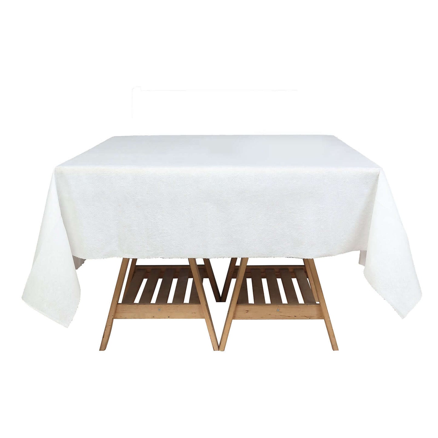 70"x70" White Airlaid Paper Tablecloth, Soft Linen-Feel Disposable Square Tablecloth Pro Linens