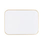 8" x 11" Organic White and Gold Rectangle Serving Dish - 2 Pack - Pro Linens