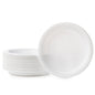 9 Inch White Round Plastic Dinner Plate 100 Pack - Classico - Pro Linens