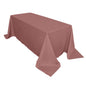 90"x132" Cinnamon Rose Seamless Polyester Rectangular Tablecloth for 6 Foot Table With Floor - Length Drop - Pro Linens