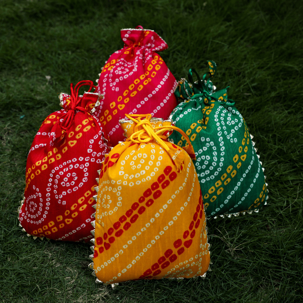 Bandhini Potli Bags Fabric PRO Indian