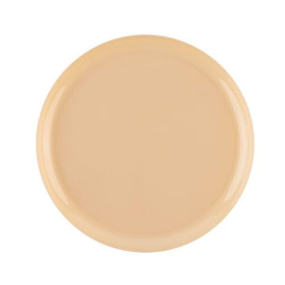 Beige Round Plastic Plates 10 Pack - Edge - Pro Linens