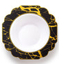 Black and Gold Marble Plastic Plates 10 Pack - Grand Plate Pro Linens