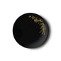 Black and Gold Round Plastic Plates 10 Pack - Chanukah Plate Pro Linens