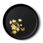 Black and Gold Round Plastic Plates - Garden Edge Plate Pro Linens