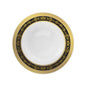 Black and Gold Round Plastic Plates - Royal Plate Pro Linens